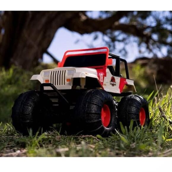 NEW Jurassic World 10.5" Jeep Wrangler Water and Land RC Radio Control Car - Picture 4 of 10